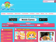 Tablet Screenshot of girlgamesxl.net